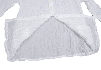 Mademoiselle NON NON Logo Embroidered Blouse White Size 38M
