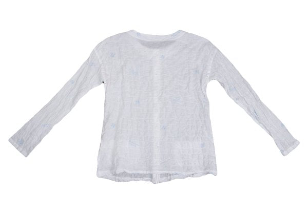 Mademoiselle NON NON Logo Embroidered Blouse White Size 38M
