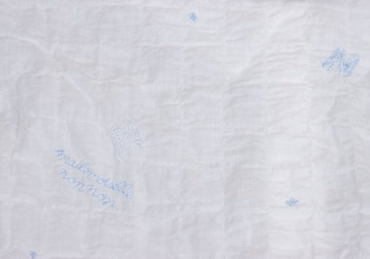 Mademoiselle NON NON Logo Embroidered Blouse White Size 38M
