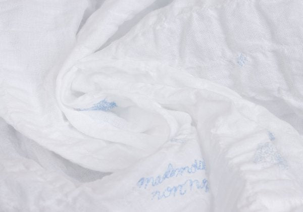 Mademoiselle NON NON Logo Embroidered Blouse White Size 38M