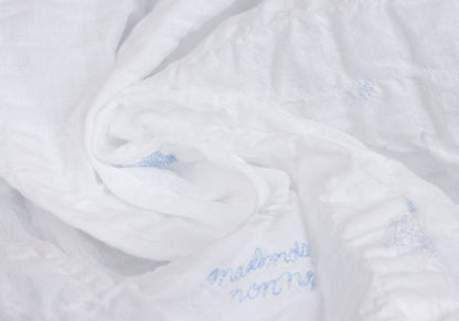 Mademoiselle NON NON Logo Embroidered Blouse White Size 38M