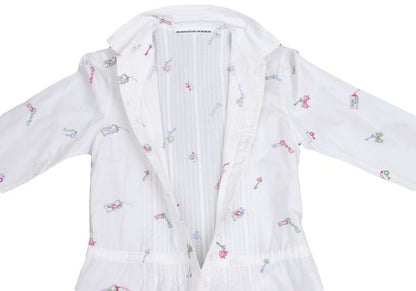 Mademoiselle NON NON Key Embroidery Pintuck Blouse Size 38M