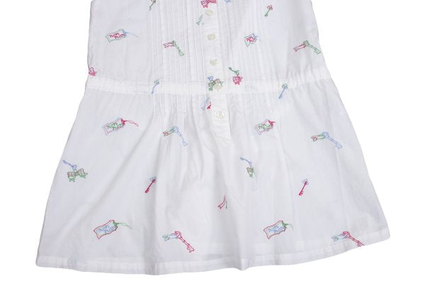 Mademoiselle NON NON Key Embroidery Pintuck Blouse Size 38M
