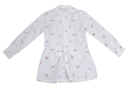 Mademoiselle NON NON Key Embroidery Pintuck Blouse Size 38M