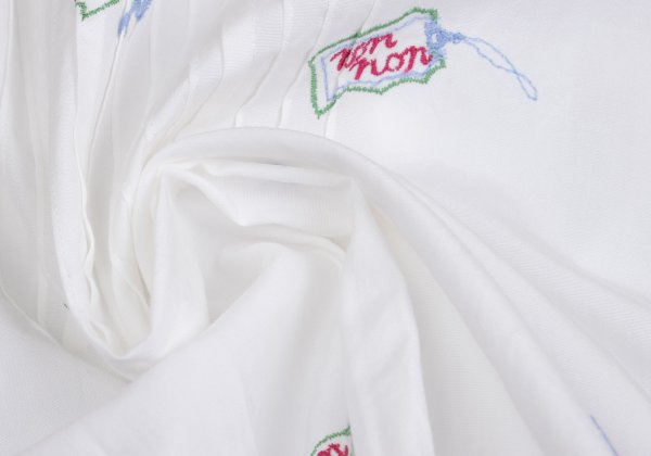 Mademoiselle NON NON Key Embroidery Pintuck Blouse Size 38M