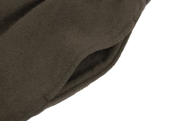 COMME des GARCONS Wool Back Slit Midi Skirt Khaki Size S