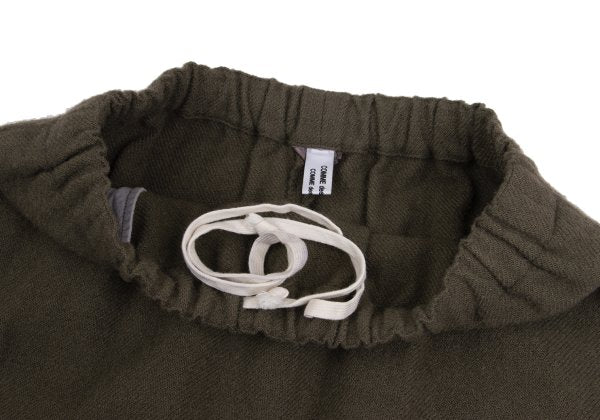 COMME des GARCONS Wool Back Slit Midi Skirt Khaki Size S