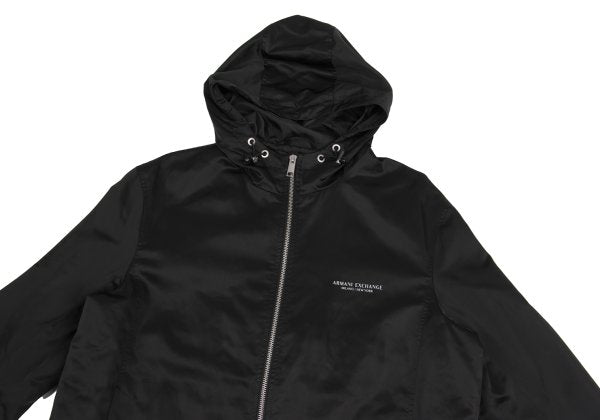 ARMANI EXCHANGE Poly Logo Double Zip Black Size M