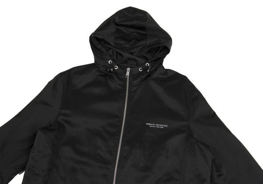 ARMANI EXCHANGE Poly Logo Double Zip Black Size M