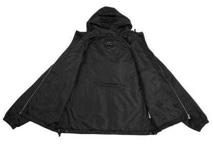 ARMANI EXCHANGE Poly Logo Double Zip Black Size M
