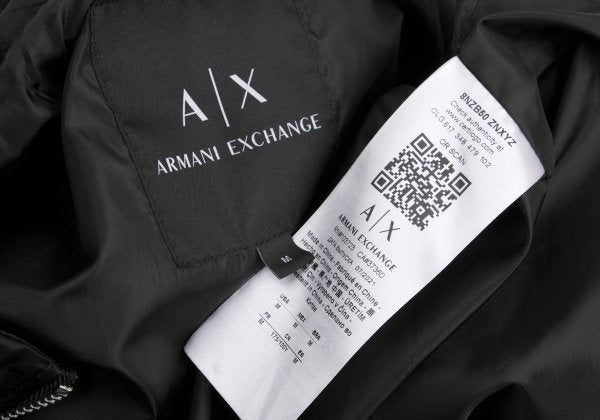 ARMANI EXCHANGE Poly Logo Double Zip Black Size M