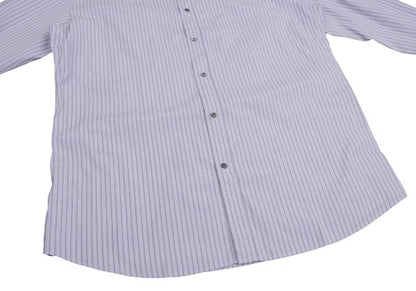 GUCCI Purple Cotton Stripe Shirt Size 42