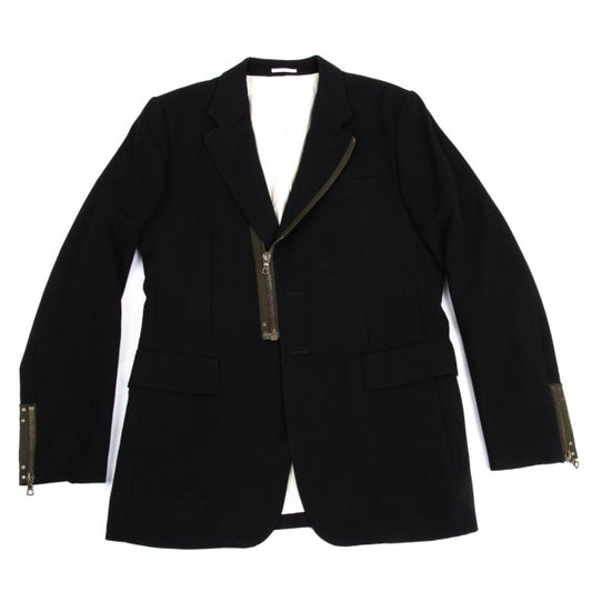 Paul Smith Wool Zip Design Blazer Black Size XL
