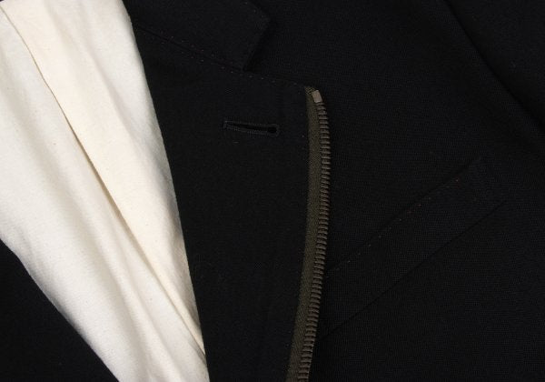 Paul Smith Wool Zip Design Blazer Black Size XL