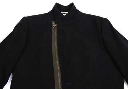 Paul Smith Wool Zip Design Blazer Black Size XL
