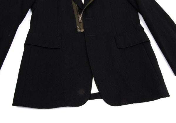 Paul Smith Wool Zip Design Blazer Black Size XL