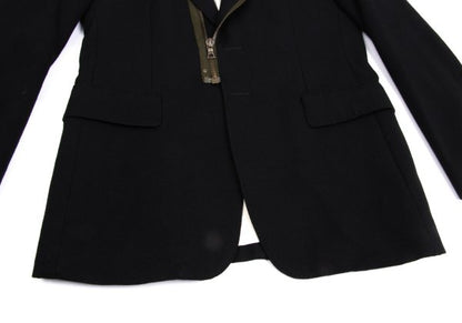Paul Smith Wool Zip Design Blazer Black Size XL