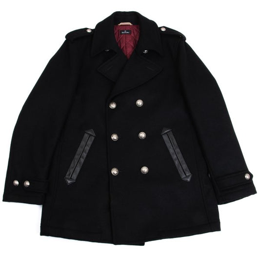 Paul Smith PS Quilted Cashmere Blend P-Coat Black Size L2