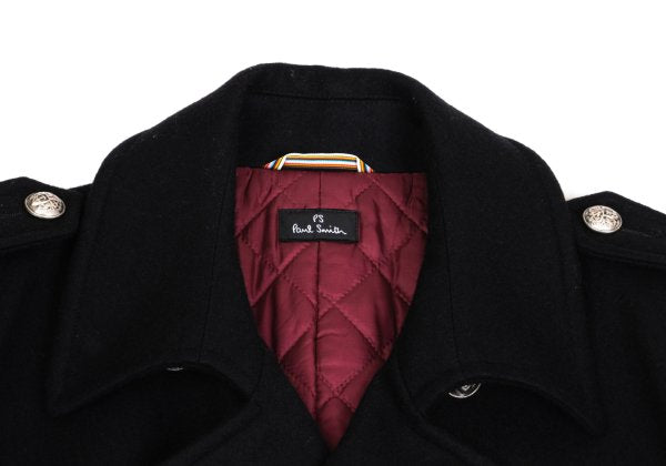 Paul Smith PS Quilted Cashmere Blend P-Coat Black Size L2