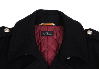 Paul Smith PS Quilted Cashmere Blend P-Coat Black Size L2