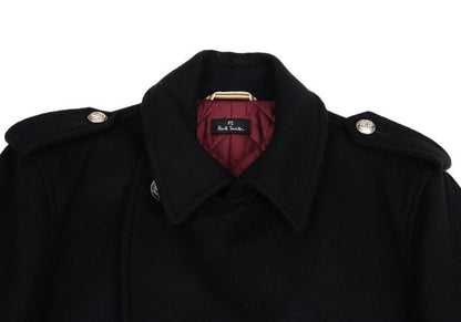 Paul Smith PS Quilted Cashmere Blend P-Coat Black Size L2