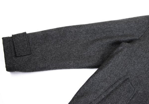 Paul Smith PS Wool Cashmere Raccoon Fur Coat Gray Size XL