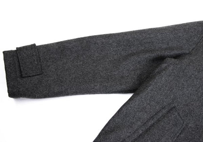 Paul Smith PS Wool Cashmere Raccoon Fur Coat Gray Size XL