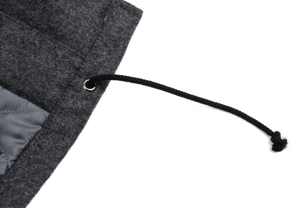Paul Smith PS Wool Cashmere Raccoon Fur Coat Gray Size XL