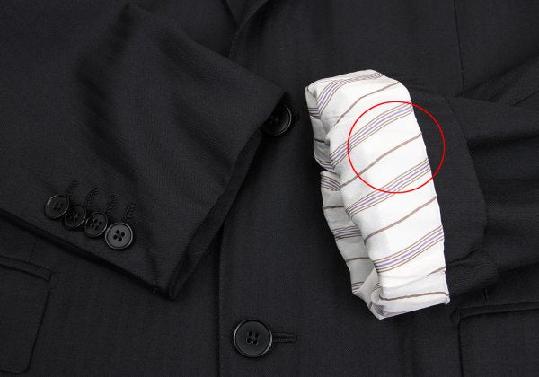 Ermenegildo Zegna Black Wool Shadow Stripe 2B Jacket Size 50