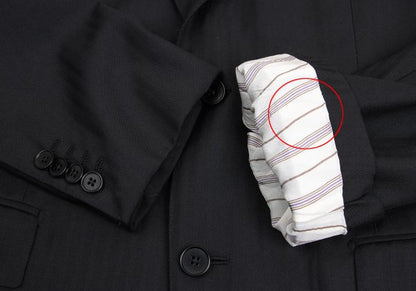 Ermenegildo Zegna Black Wool Shadow Stripe 2B Jacket Size 50