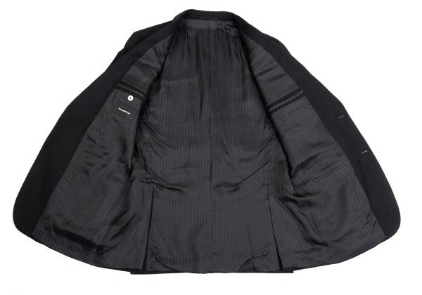 Ermenegildo Zegna Black Wool Shadow Stripe 2B Jacket Size 50
