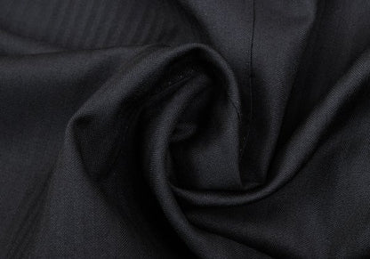 Ermenegildo Zegna Black Wool Shadow Stripe 2B Jacket Size 50
