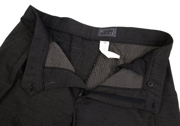 GIANNI VERSACE Wool Blend Pinhead Tapered Pants Size 56