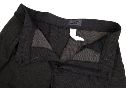 GIANNI VERSACE Wool Blend Pinhead Tapered Pants Size 56