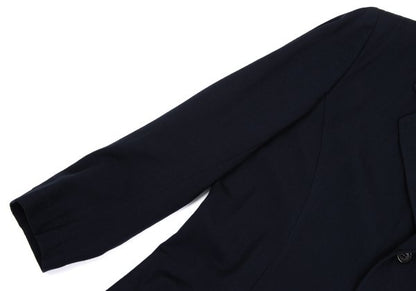 COMME des GARCONS Wool Draped Back Hem Jacket Blue Size M