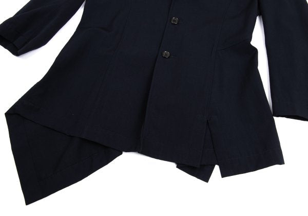 COMME des GARCONS Wool Draped Back Hem Jacket Blue Size M