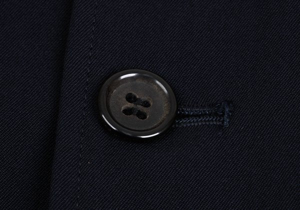 COMME des GARCONS Wool Draped Back Hem Jacket Blue Size M