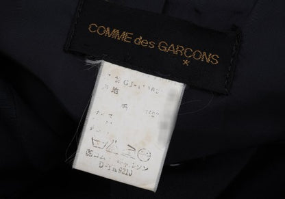 COMME des GARCONS Wool Draped Back Hem Jacket Blue Size M