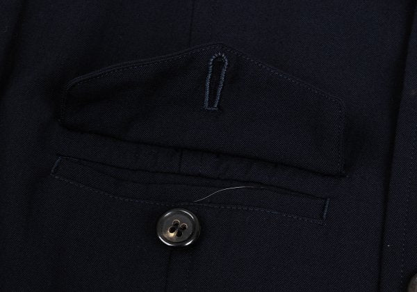 COMME des GARCONS Wool Hem Wrap Jacket Navy Blue Size M