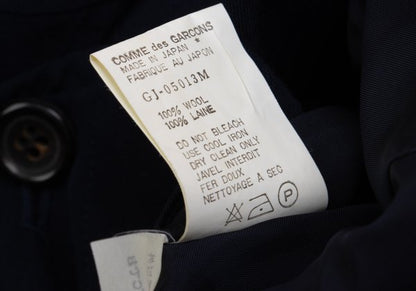 COMME des GARCONS Wool Hem Wrap Jacket Navy Blue Size M