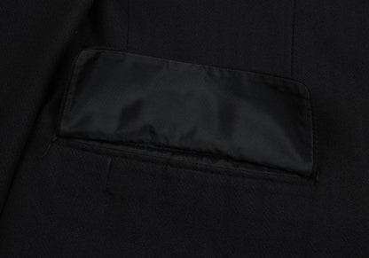 COMME des GARCONS HOMME Black Wool Herringbone Blazer Size M