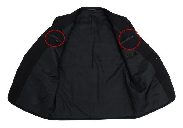 COMME des GARCONS HOMME Black Wool Herringbone Blazer Size M