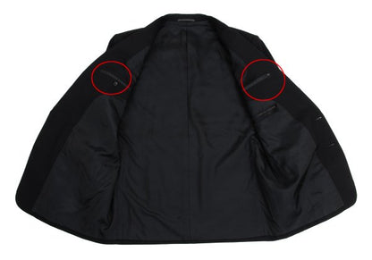 COMME des GARCONS HOMME Black Wool Herringbone Blazer Size M