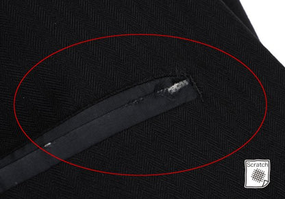COMME des GARCONS HOMME Black Wool Herringbone Blazer Size M