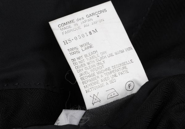 COMME des GARCONS HOMME Black Wool Herringbone Blazer Size M