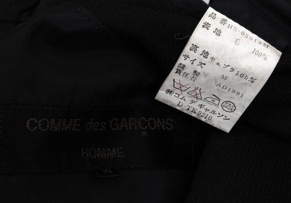 COMME des GARCONS HOMME Black Wool Herringbone Blazer Size M