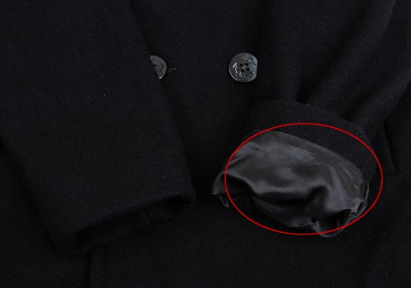 Schott Wool Nylon Patch P-Coat Black Size 38