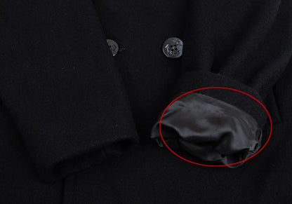 Schott Wool Nylon Patch P-Coat Black Size 38