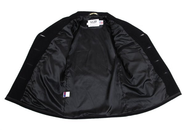 Schott Wool Nylon Patch P-Coat Black Size 38