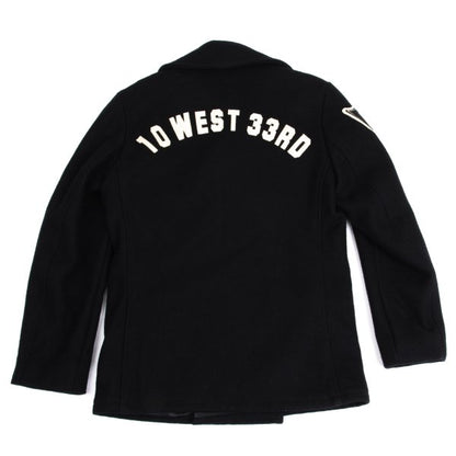 Schott Wool Nylon Patch P-Coat Black Size 38